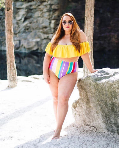 Traje de Baño Talla Grande Realzador para Mujer