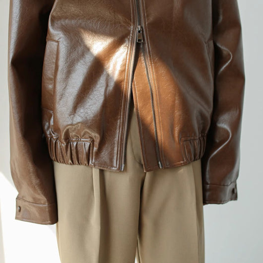 Chaqueta de Cuero Retro Personalizada para Hombre - Image 8