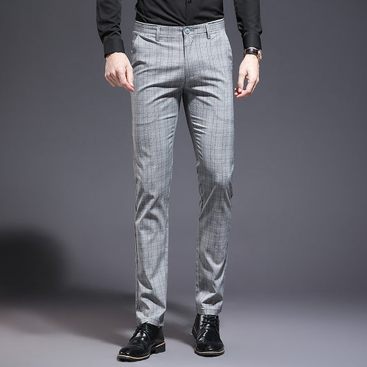 Pantalones Casuales a Cuadros Slim Fit para Hombre - Image 6