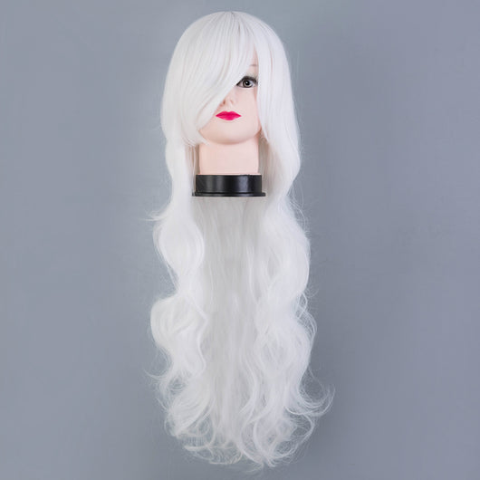 Peluca Cosplay Rizada 80CM - Cabello Largo Voluminoso