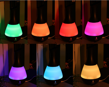 Difusor Humidificador Aromaterapia con Altavoz Bluetooth y Luz LED Multicolor