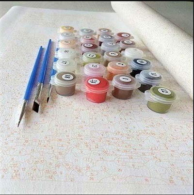 Kit Pintura por Números Flamencos en la Playa - Image 4