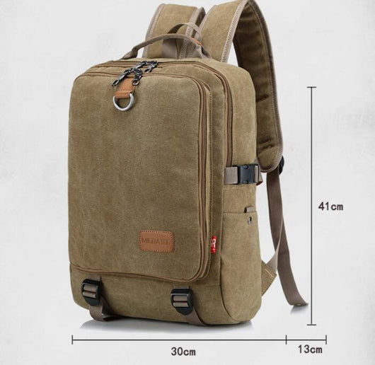 Mochila Casual Retro de Lona para Hombre - Image 2