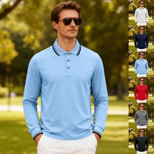 Polo Jacquard Casual para Hombre - Secado Rápido y Transpirable - Image 31