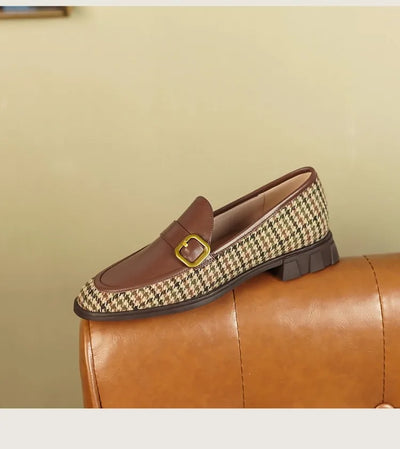 Zapatos Casuales de Cuero con Contraste de Color para Mujer - Image 12