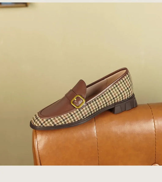 Zapatos Casuales de Cuero con Contraste de Color para Mujer - Image 12