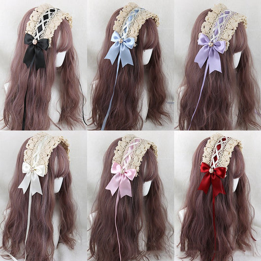 Diadema Lolita de Encaje Estilo Soft Girl Japonés