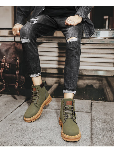 Botas de Trabajo Vintage en Cuero Genuino Talla Grande para Hombre - Image 7