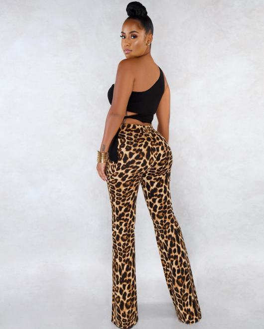 Pantalones Acampanados Leopardo Slim - Image 3