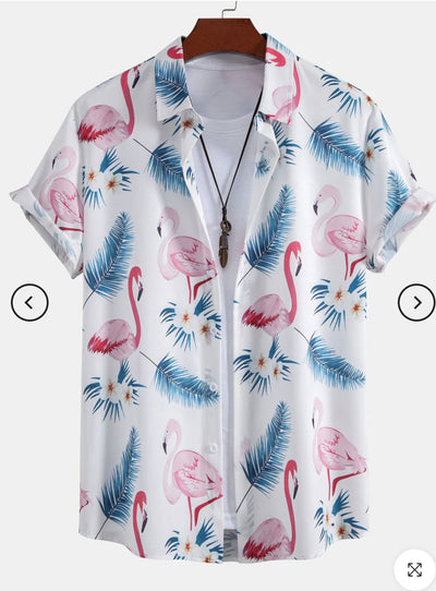 Camisa Estampada Artística para Hombre - Manga Corta - Image 13