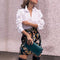 Camisa de Solapa Larga con Detalle Fungus