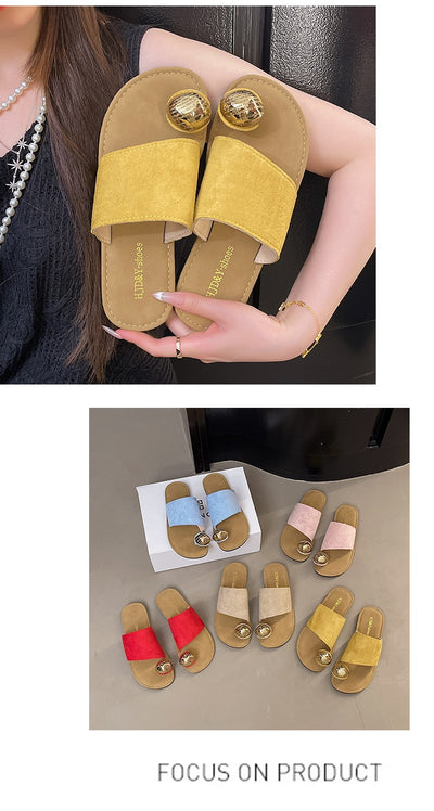 Sandalias Planas Tipo Francés con Punta Abierta para Mujer - Image 24