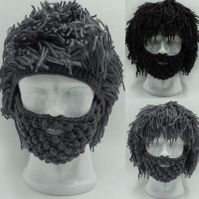 Gorro de Lana Tejido a Mano con Barba Postiza - Disfraz Cómico Unisex - Image 8
