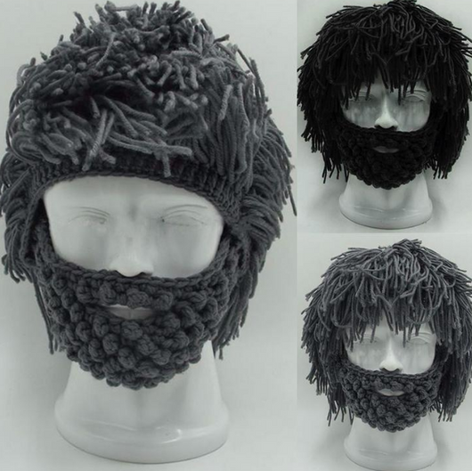 Gorro de Lana Tejido a Mano con Barba Postiza - Disfraz Cómico Unisex - Image 8