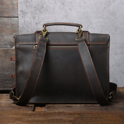 Mochila Maletín de Cuero Genuino - Bolso Mensajero Profesional Unisex - Image 3