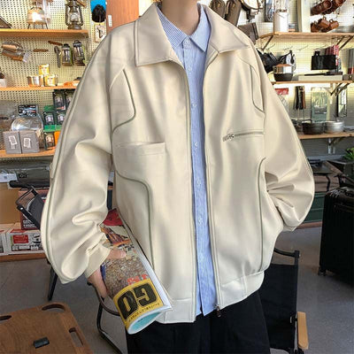 Abrigo de Cuero para Hombre Primavera y Otoño - Image 3