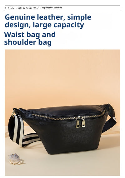 Bolso Mensajero de Cuero Genuino para Mujer - Gran Capacidad, Estilo Casual - Image 13