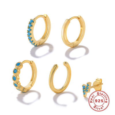 Juego de Aretes de Plata Esterlina Apilables para Mujer - Image 10