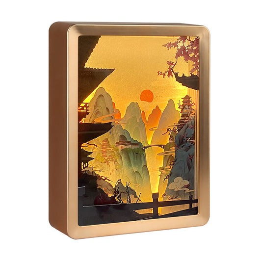 Lámpara Nocturna de Papel Tallado - Arte Paisajístico DIY Vintage - Image 14