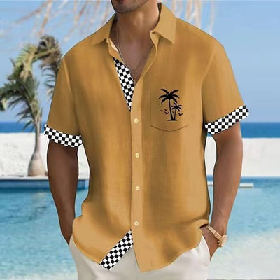 Camisa Hombre Estampado Árbol de Coco con Rayas Geométricas - Image 18