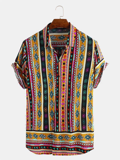 Camisa de Rayas para Hombre de Manga Corta - Image 13