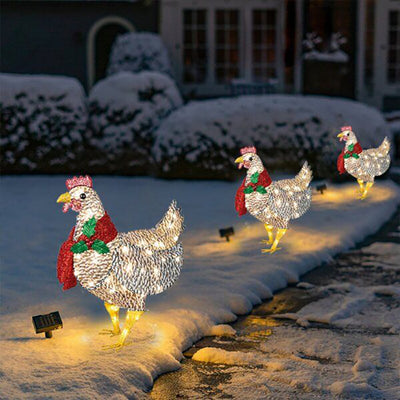 Gallina Navideña con Bufanda - Decoración Festiva - Image 3