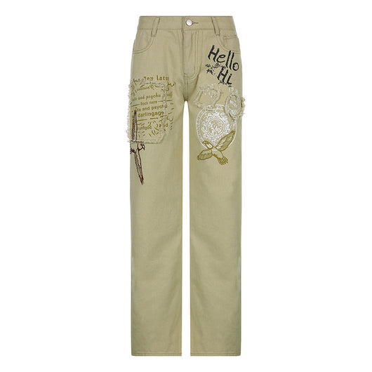 Pantalones Vaqueros Estampados Ajuste Americano para Mujer - Image 7