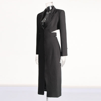 Blazer Elegante con Diseño Midriff para Mujer - Traje Ejecutivo Otoño - Image 3