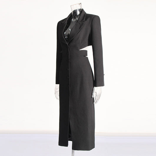 Blazer Elegante con Diseño Midriff para Mujer - Traje Ejecutivo Otoño - Image 3