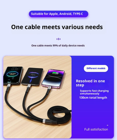Cable de Carga Ultrarrápida 240W Tres en Uno para Negocios - Image 11