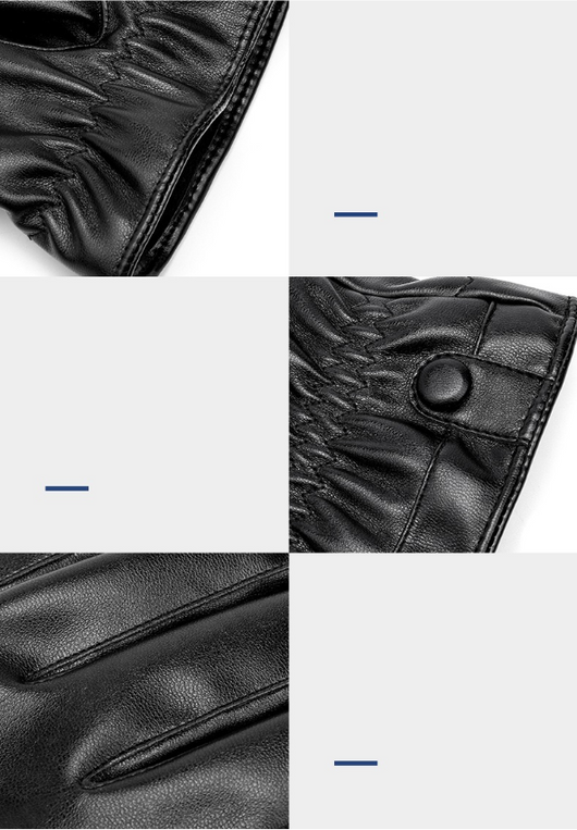 Guantes de Invierno de Cuero PU para Hombre, Cálidos y para Pantalla Táctil - Image 7