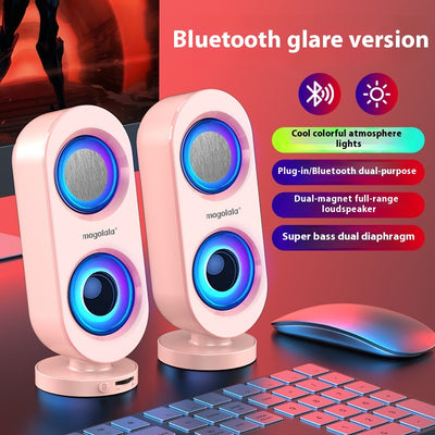 Parlante Subwoofer de Escritorio con Bluetooth y USB Dual - Image 8