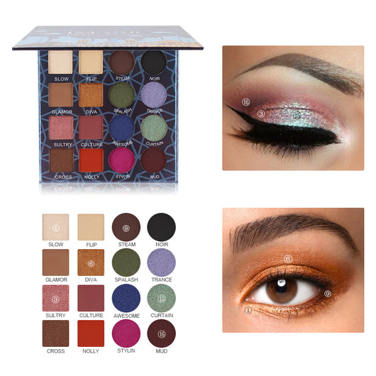 Paleta de Sombras 16 Colores Mate Perlado con Efecto Vibrato - Image 5