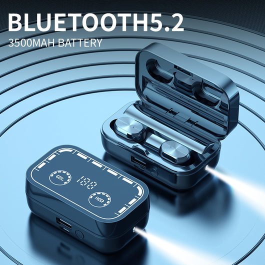 Auriculares Inalámbricos Bluetooth con Linterna LED y Control Táctil