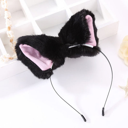 Diadema de Orejas de Gato Suave y Esponjosa - Image 3