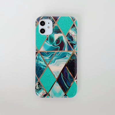 Funda de Mármol Cosida para Teléfono
