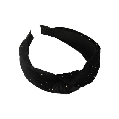 Diadema Vintage de Terciopelo con Lunares y Perlas Retorcida - Image 5