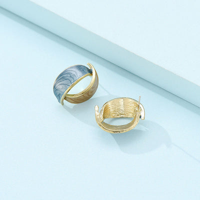Aretes de Oro Forest Simple con Diamantes - Image 6