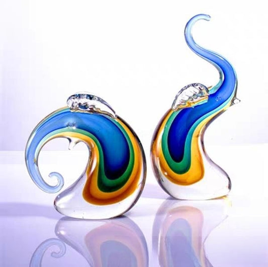 Elefante de Cerámica Esmaltado - Amuleto de Buena Suerte y Prosperidad