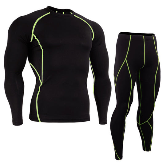 Conjunto Deportivo Ajustado de Manga Larga Secado Rápido para Hombre - Image 16