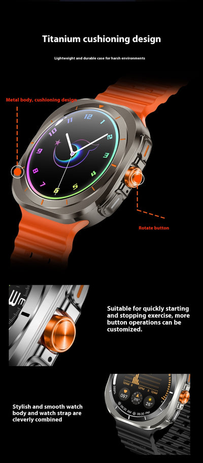 Reloj Inteligente W7 con Asistente de Voz, Monitoreo de Presión y Música - Image 8