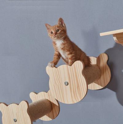 Plataforma Rascadora de Madera Maciza para Gatos con Tablero de Sisal - Image 5