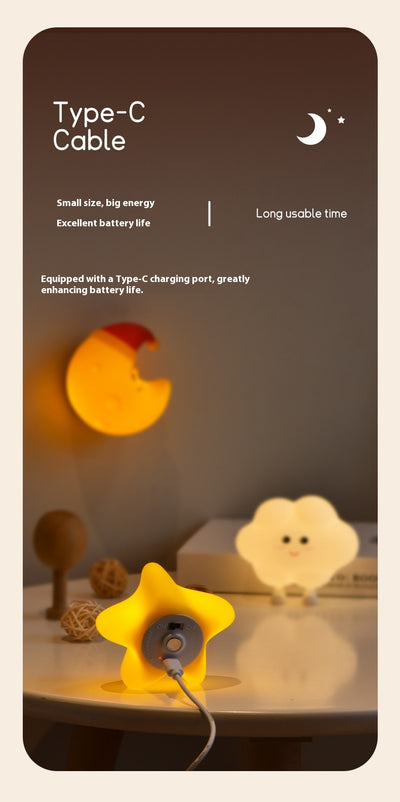 Lámpara LED Táctil Nube Moon XINGX - Luz Recargable con Imán para Mesita de Noche - Image 10