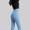 Calça Skinny Pêssego de Cintura Alta para o Verão