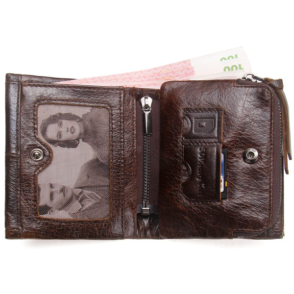Billetera de Cuero Vintage para Hombre