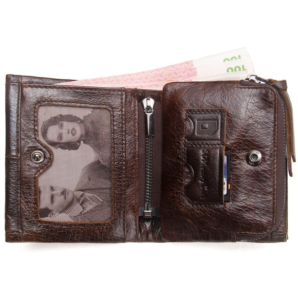 Billetera de Cuero Vintage para Hombre