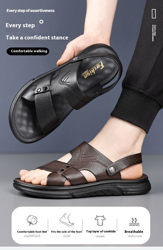 Zapatos de Cuero Genuino Transpirables para Hombre - Comodidad Casual para Todas las Edades - Image 13