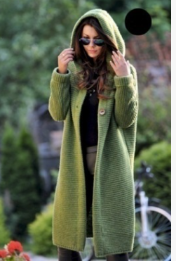 Cardigan Holgado Tejido Grueso para Mujer con Capucha - Suéter Jumper Acogedor - Image 8