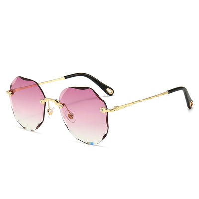 Gafas de Sol Poligonales para Mujer sin Montura con Detalles Metálicos - Image 11