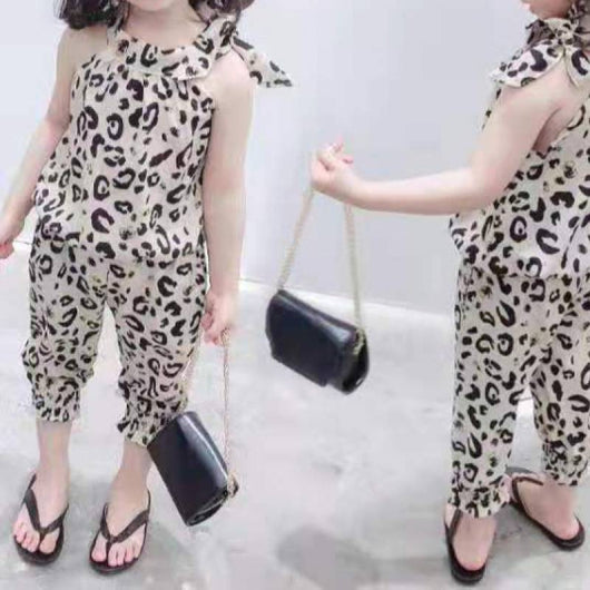 Traje Estilo Western para Niña con Estampado Leopardo